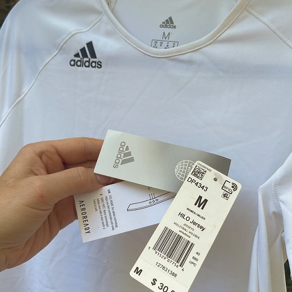 Brand New Womens White Adidas Athletic Aeroready Shirt - Picture 2 of 6